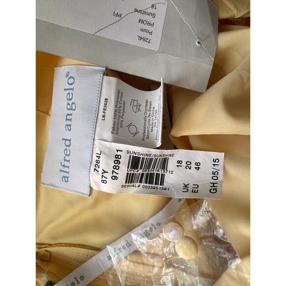 New ALFRED ANGELO Women's Sunshine 7264L Bridesmaid Prom Dress Size 18 - Picture 4 of 4